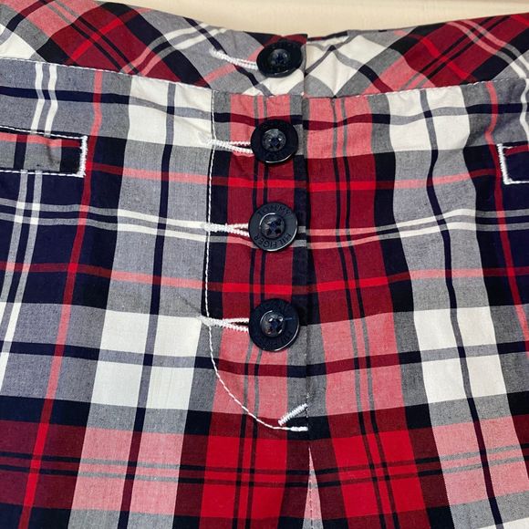 VINTAGE TOMMY HILFIGER woman's size 6 100% cotton plaid academia cropped pants - Picture 7 of 11